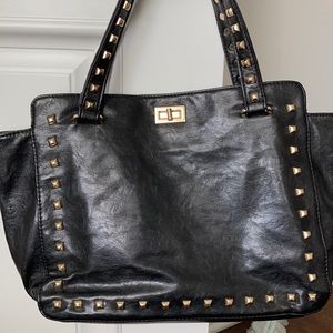 Black (good quality) leather like handbag